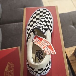 Vans Slip-On Black and White Checkerboard Sneakers